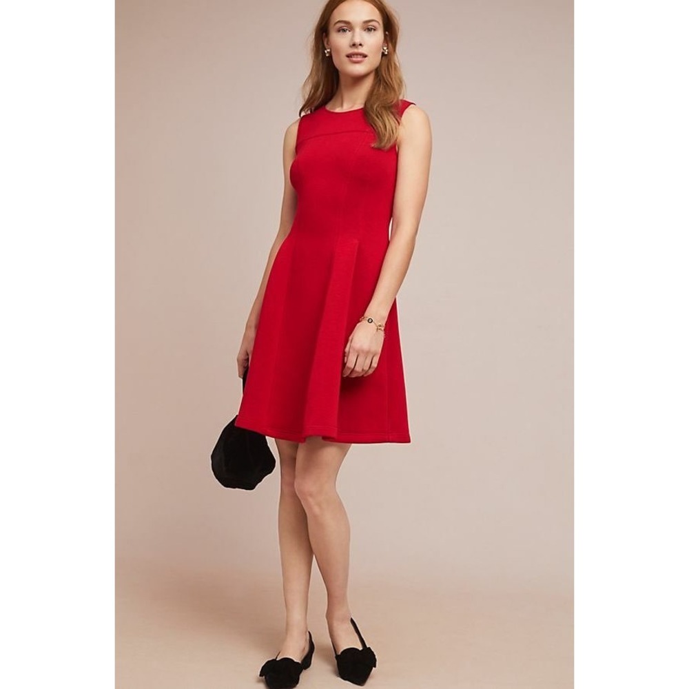 NWT Anthropologie Maeve Debutante Dress in Red Size XS Classic Feminine Timeless